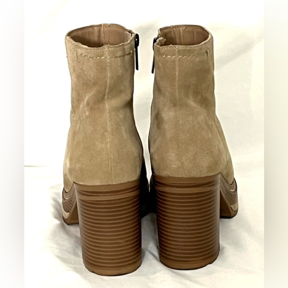 Steve Madden Suede Leather Platform Heeled Ankle Booties Size 9 - Picture 4 of 12